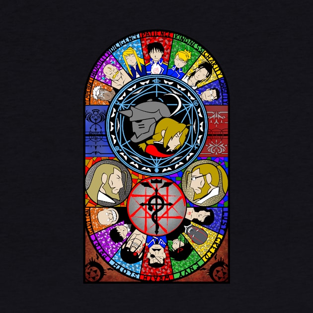 Fullmetal Alchemist Stained Glass by KewlZidane